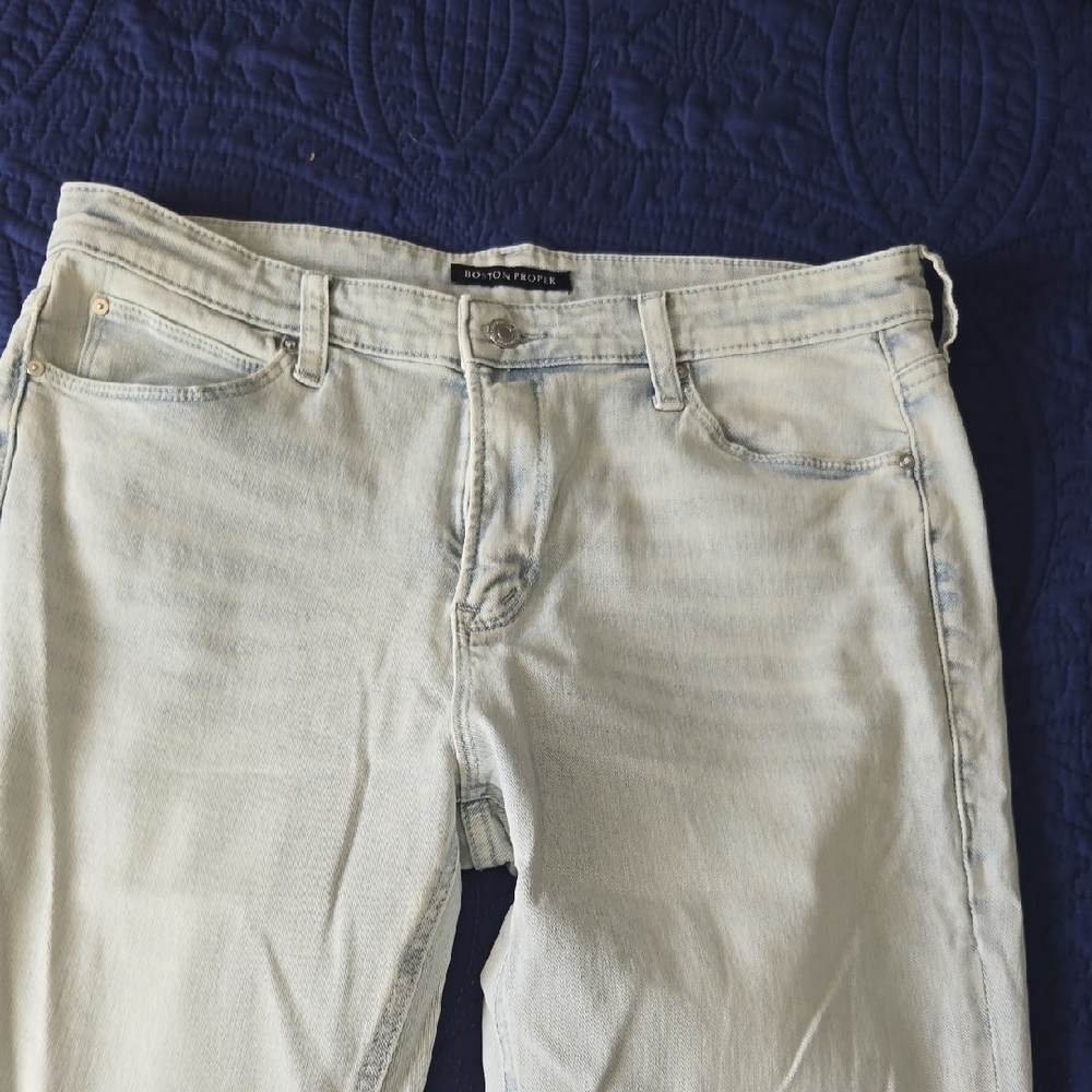 Light Blue Flate Denim Jeans